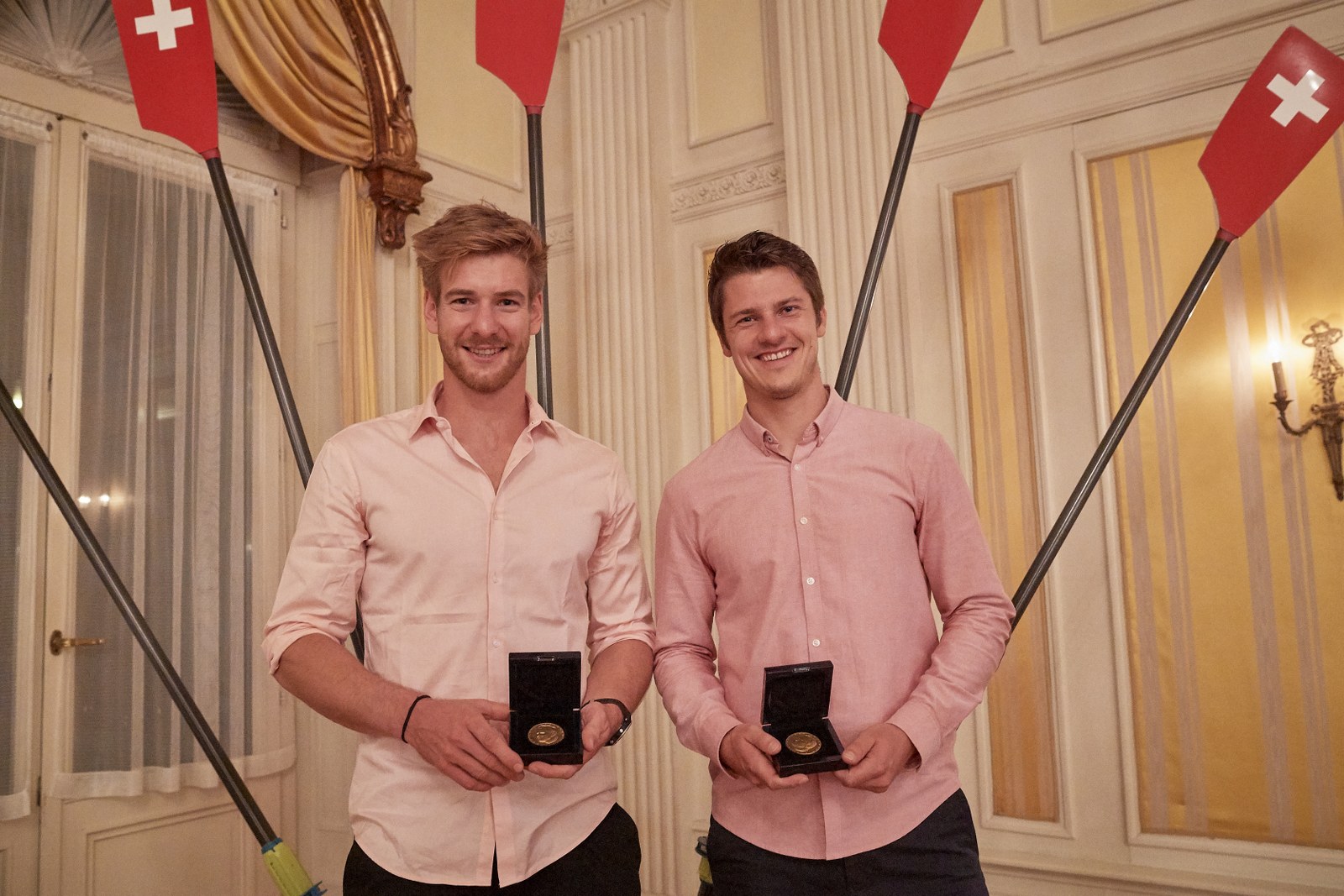 Barnabé Delarze und Roman Röösli erhielten die "Göpf-Kottmann-Medaille" 2019. Es ist die höchste Auszeichnung im Schweizer Rudersport.