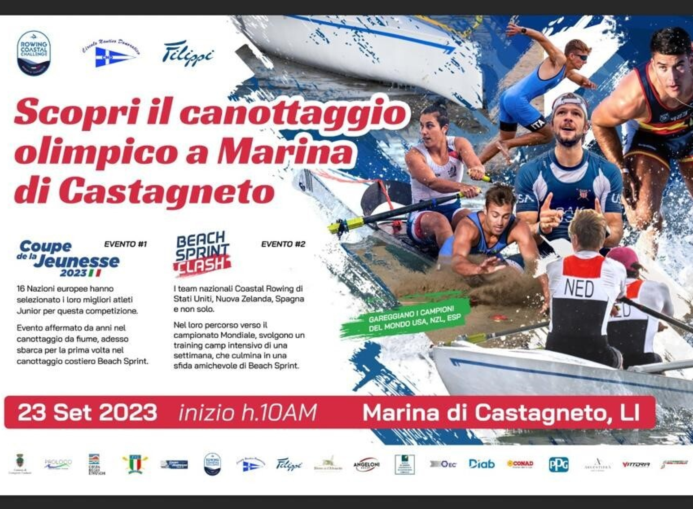 Erster Coupe de la Jeunesse Beach Sprint in Marina di Castagneto (I)